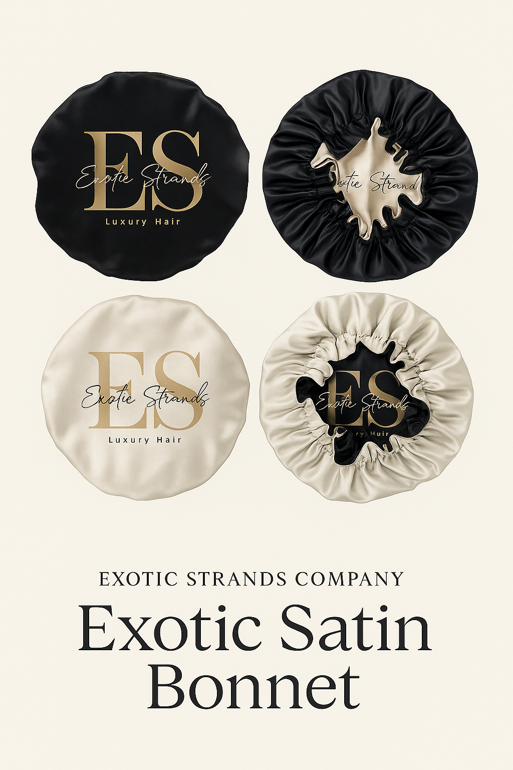 Exotic Reversible Satin Bonnet