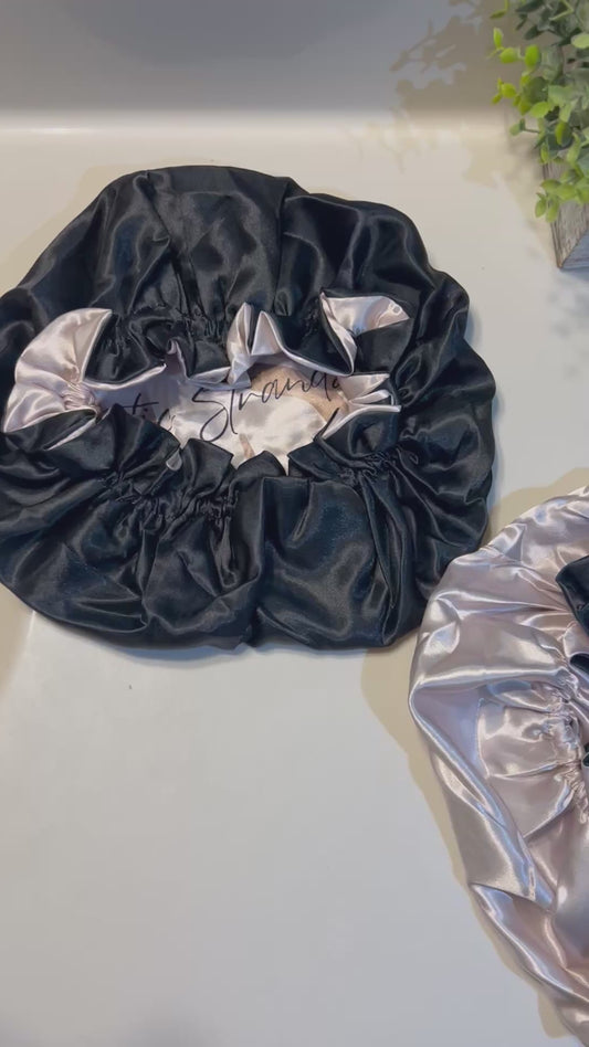 Exotic Reversible Satin Bonnet